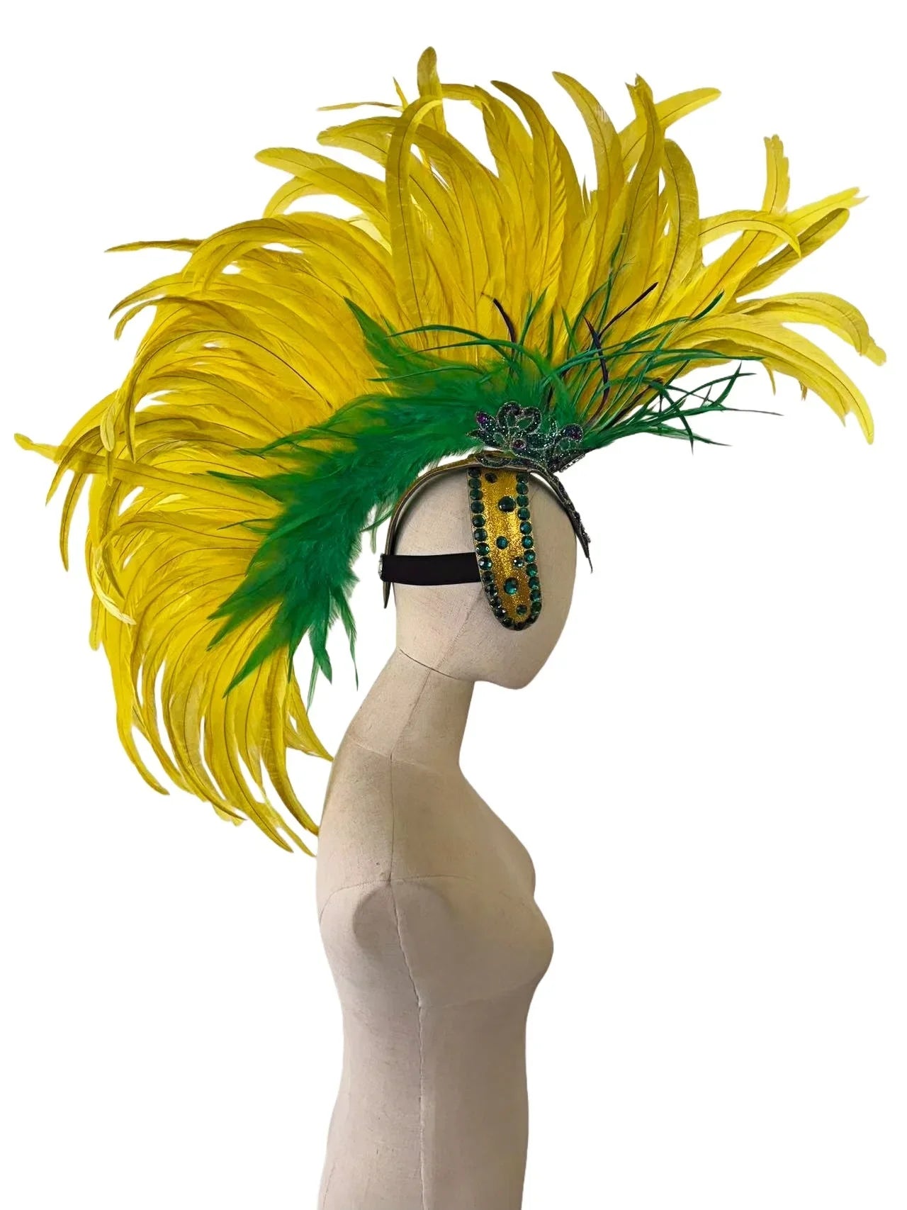 The Stardust Samba Radiance – Elegant Feathered Stage & Carnival Headdress by Stardust Starlets