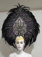 The Stardust Wings of Radiance – Deluxe Feathered Samba & Carnival Crown by Stardust Starlets
