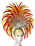 The Stardust Sovereign – Majestic Feathered Samba Carnival Headdress by Stardust Starlets