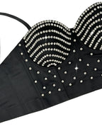 The Stardust Prism Siren – Embroidered Diamond Bustier Corset Crop Top by Stardust Starlets