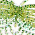 The Stardust Emerald Goddess – Handmade Green Rhinestone & Beaded Tassel Body Chain Halter Top by Stardust Starlets