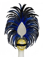 Feather headdress samba costume carnival halloween party bar performance hat makeup dance wings parade by Stardust Starlets
