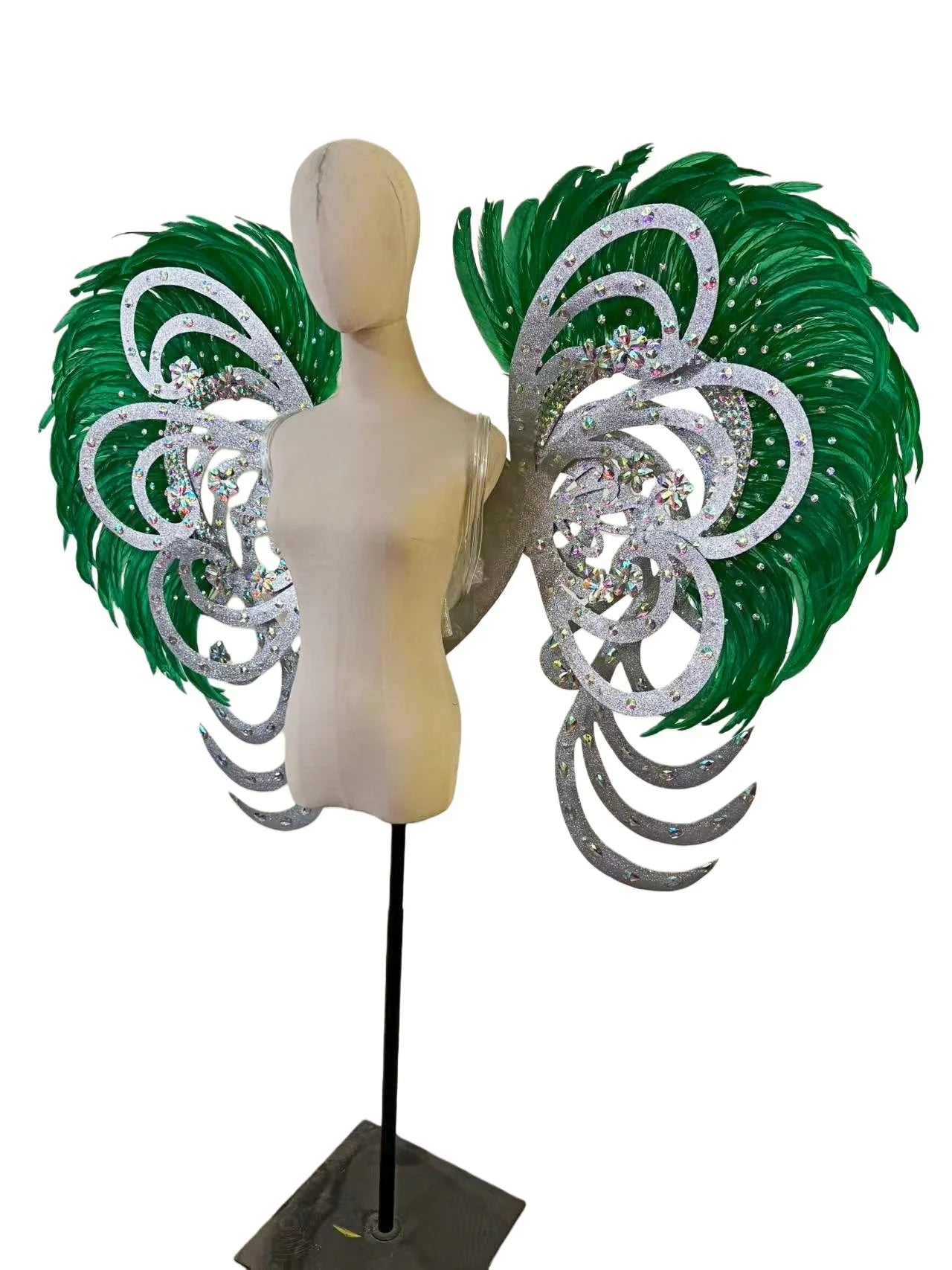 The Stardust Phoenix Wings – Deluxe Feathered Samba Backpiece & Stage Wings by Stardust Starlets