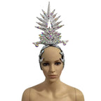 The Stardust Dionysia – Carnival & Samba Feathered Masque Ball Crown by Stardust Starlets