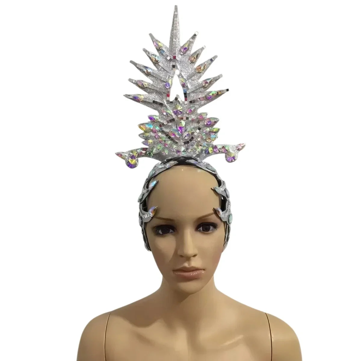The Stardust Dionysia – Carnival & Samba Feathered Masque Ball Crown by Stardust Starlets