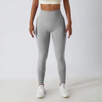 Seamless Ribbed Yoga Leggings – Tummy Control Fit by FitiqueFit