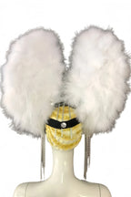 Feather headdress samba costume carnival halloween party bar performance hat makeup dance wings parade by Stardust Starlets