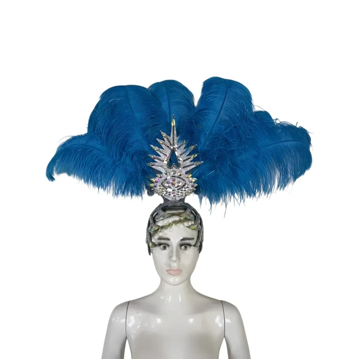 The Stardust Dionysia – Carnival & Samba Feathered Masque Ball Crown by Stardust Starlets