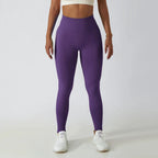 Seamless Ribbed Yoga Leggings – Tummy Control Fit by FitiqueFit