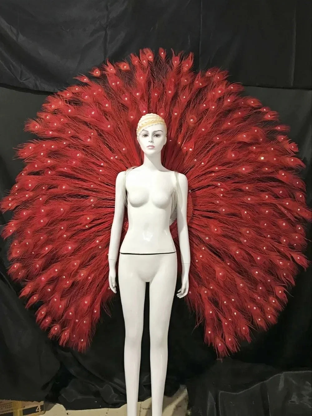 The Stardust Victoria Cabaret – Deluxe Angel Feather Wing & Headdress Stage Costume Set by Stardust Starlets