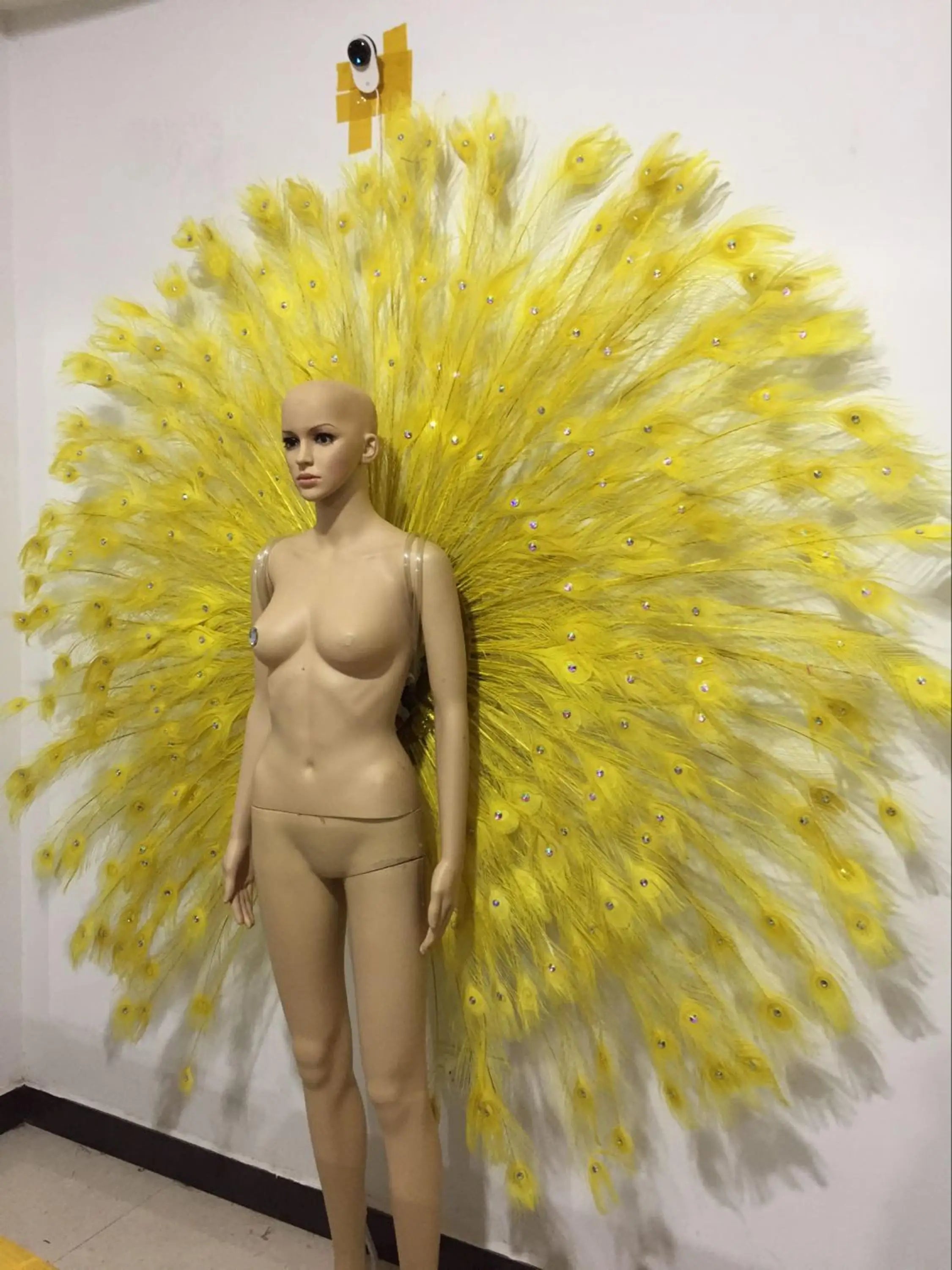 The Stardust Victoria Cabaret – Deluxe Angel Feather Wing & Headdress Stage Costume Set by Stardust Starlets