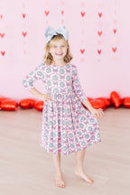 SALE Disco Bows 3/4 Sleeve Pocket Twirl Dress by Mila & Rose ®