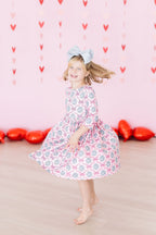 SALE Disco Bows 3/4 Sleeve Pocket Twirl Dress by Mila & Rose ®