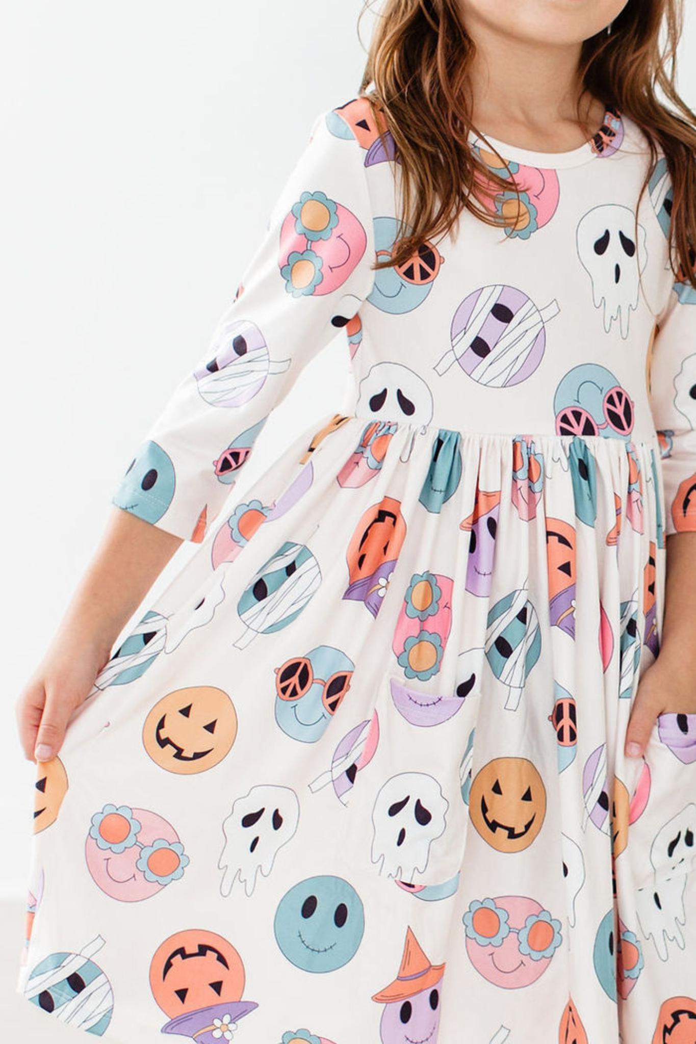 SALE Monster Mash 3/4 Sleeve Pocket Twirl Dress by Mila & Rose ®