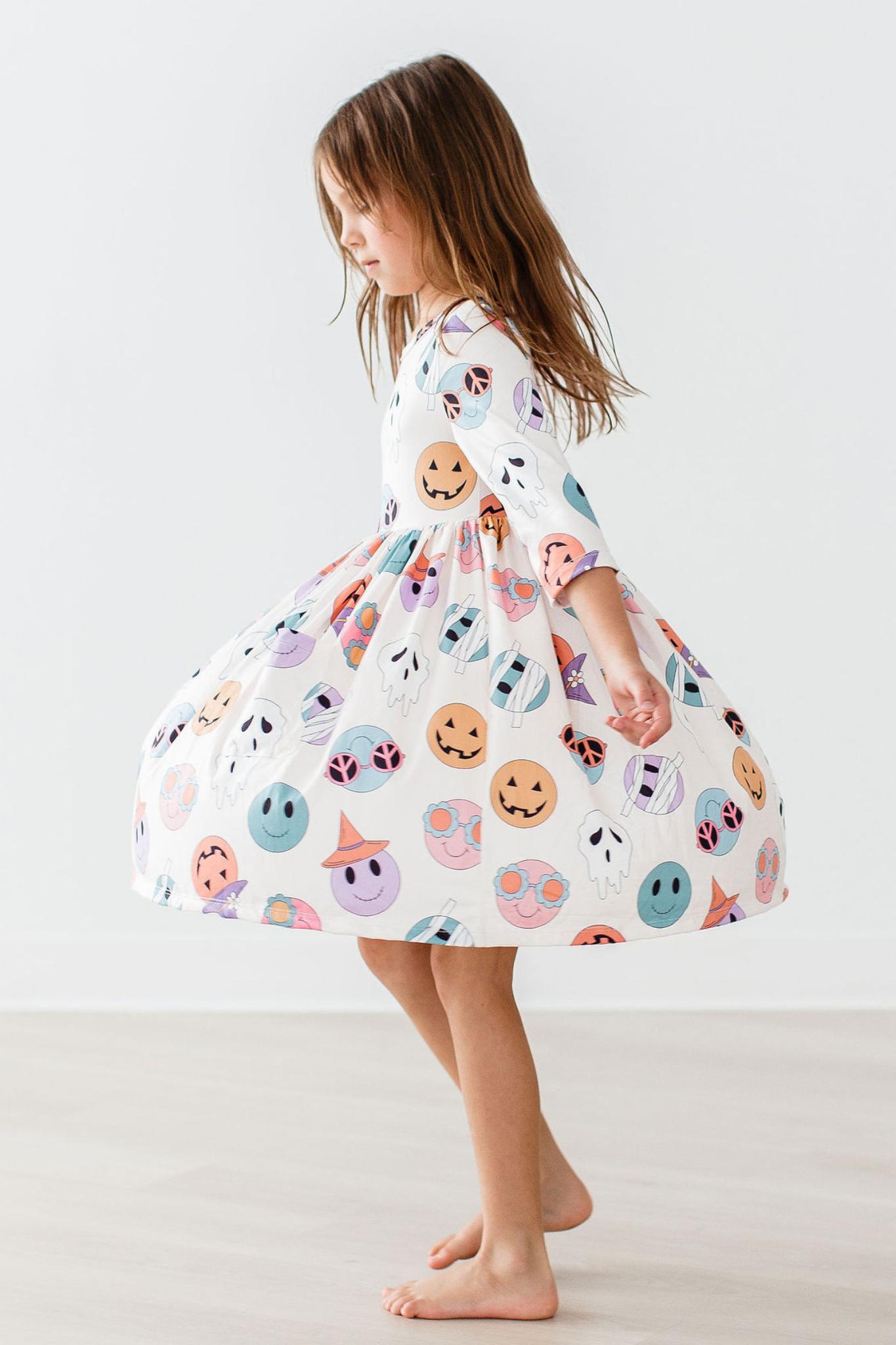SALE Monster Mash 3/4 Sleeve Pocket Twirl Dress by Mila & Rose ®