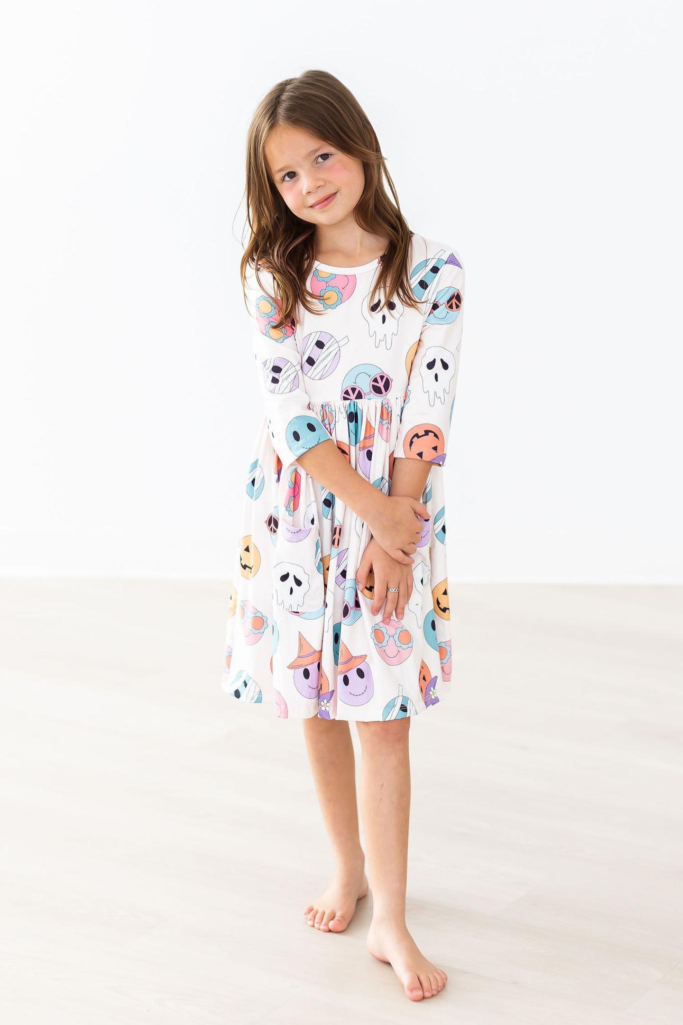 SALE Monster Mash 3/4 Sleeve Pocket Twirl Dress by Mila & Rose ®