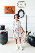 SALE Monster Mash 3/4 Sleeve Pocket Twirl Dress by Mila & Rose ®