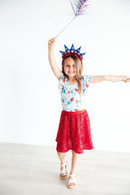 SALE Proudly Patriotic S/S Flutter Sleeve Leotard by Mila & Rose ®