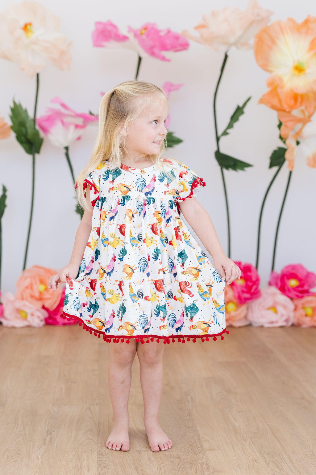 Rooster Pom Pom Dress by Mila & Rose ®