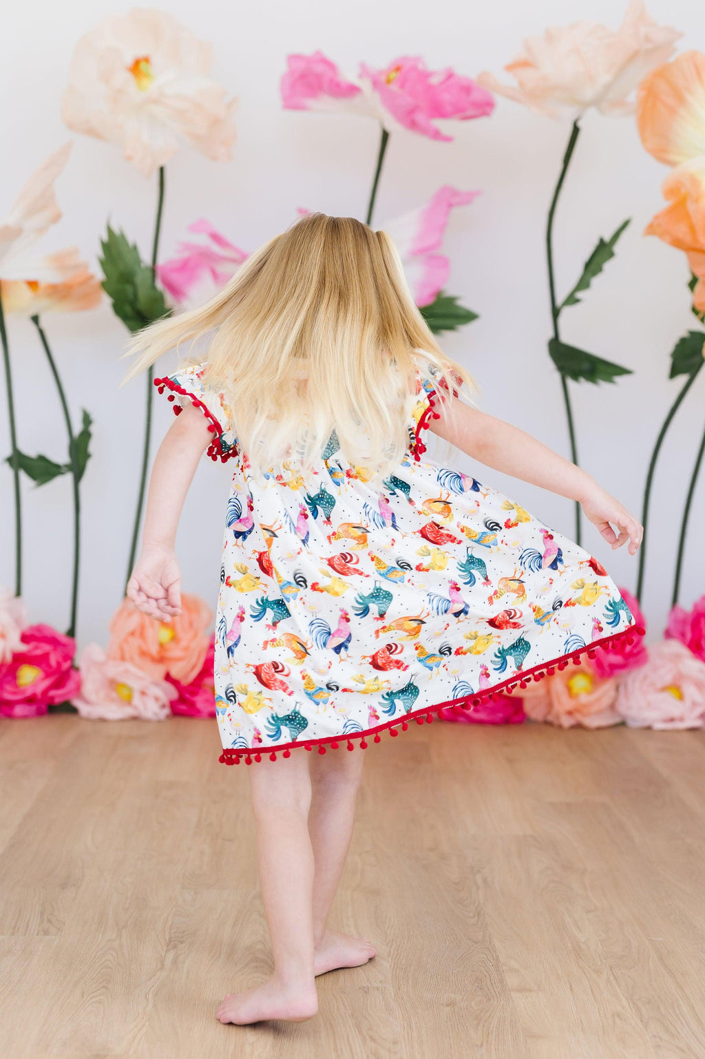 Rooster Pom Pom Dress by Mila & Rose ®