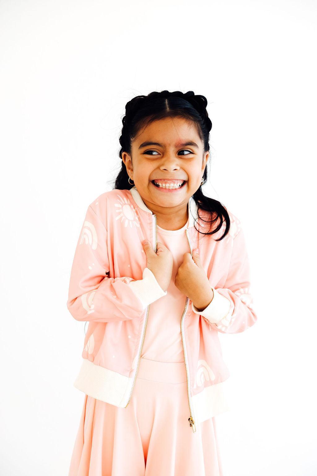 SALE Soft Pink Suns Satin Jacket by Mila & Rose ®