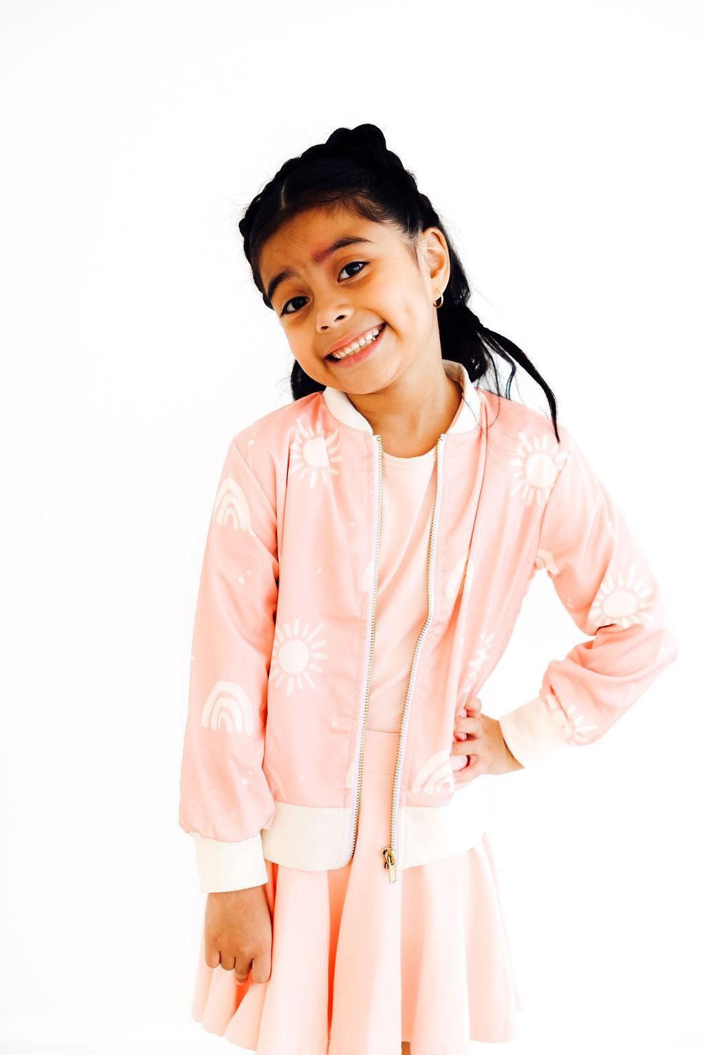 SALE Soft Pink Suns Satin Jacket by Mila & Rose ®