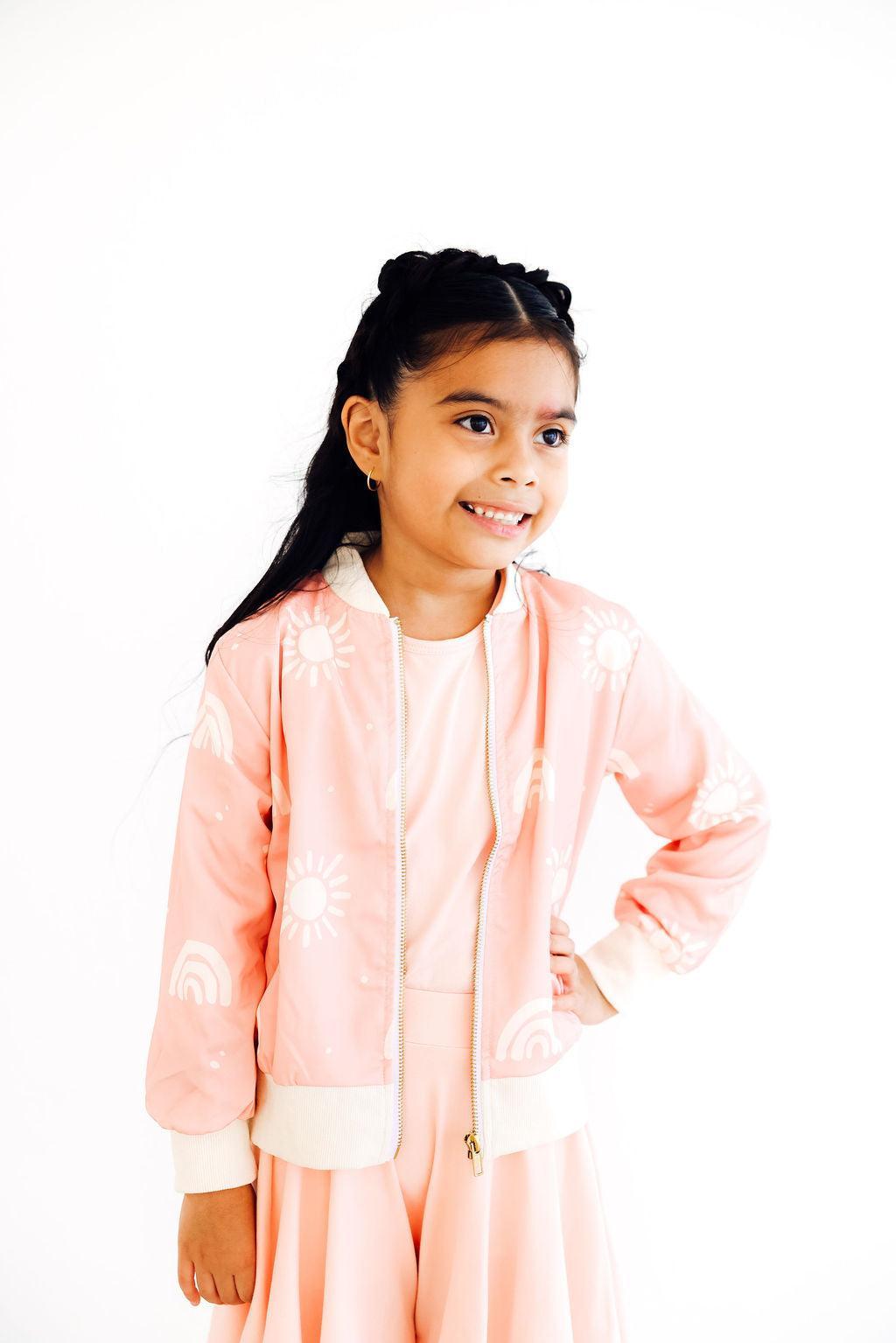 SALE Soft Pink Suns Satin Jacket by Mila & Rose ®