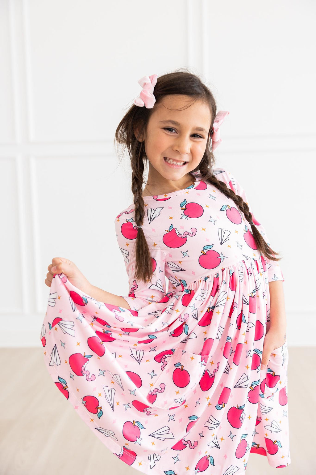 SALE Star Student 3/4 Sleeve Pocket Twirl Dress by Mila & Rose ®