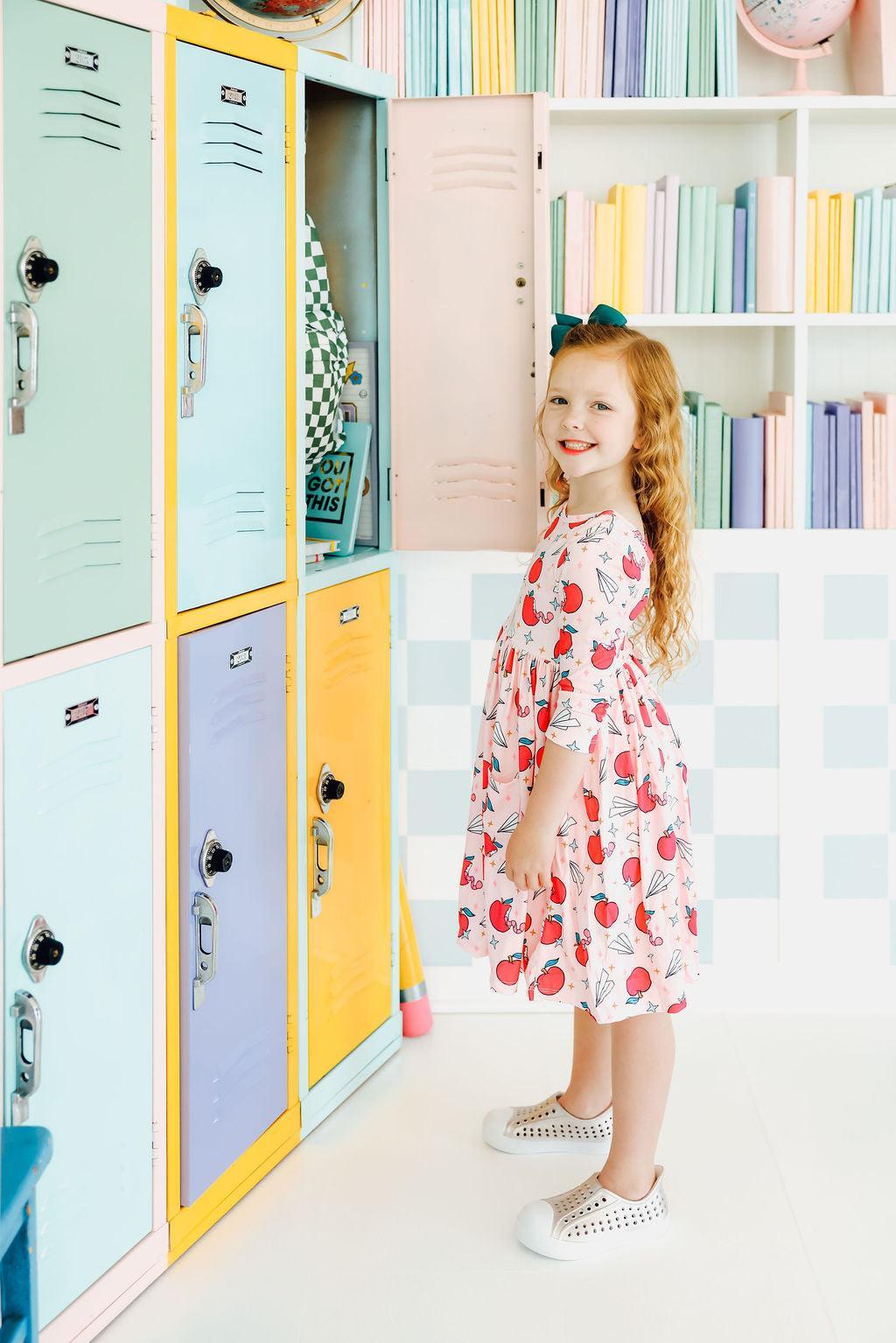 SALE Star Student 3/4 Sleeve Pocket Twirl Dress by Mila & Rose ®