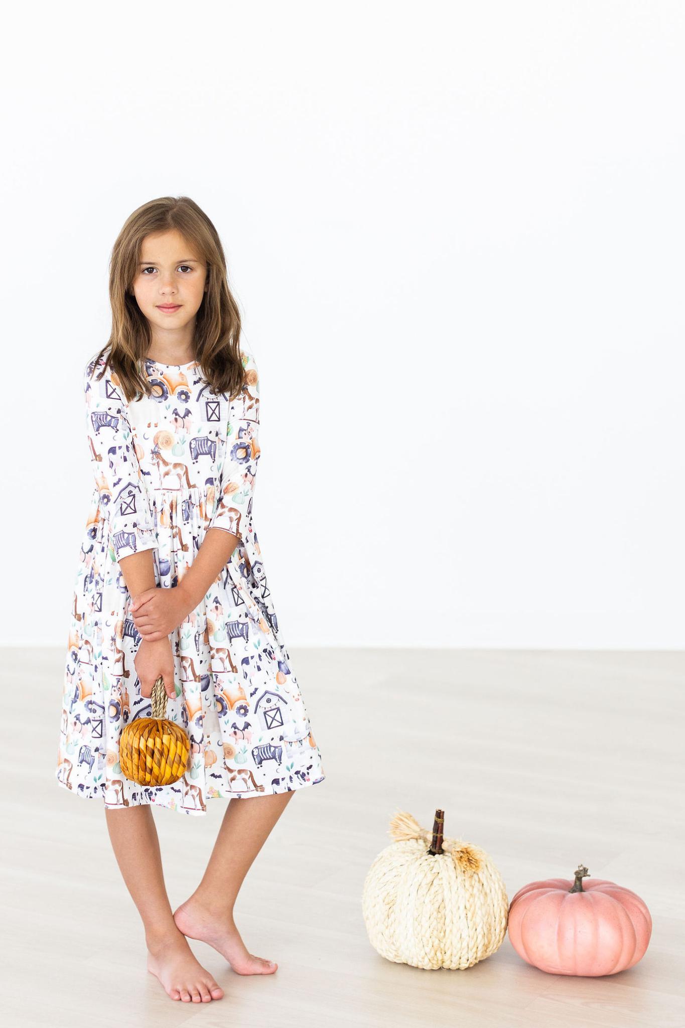 SALE Stay Spooky 3/4 Sleeve Pocket Twirl Dress by Mila & Rose ®