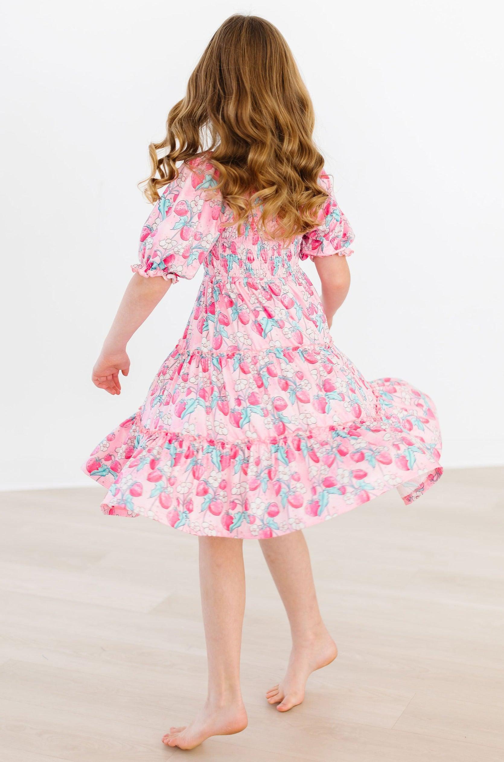 SALE Strawberry Shortcake Smocked Ruffle Dress by Mila & Rose ®