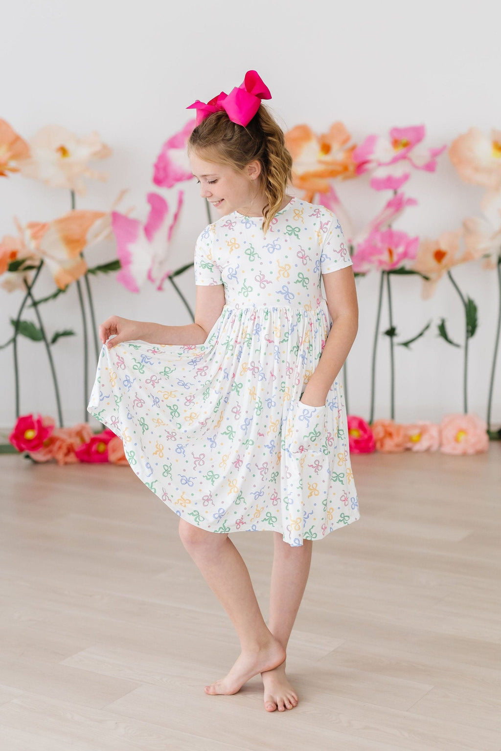 SALE Tied in Love S/S Pocket Twirl Dress by Mila & Rose ®