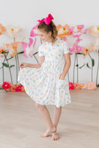 SALE Tied in Love S/S Pocket Twirl Dress by Mila & Rose ®