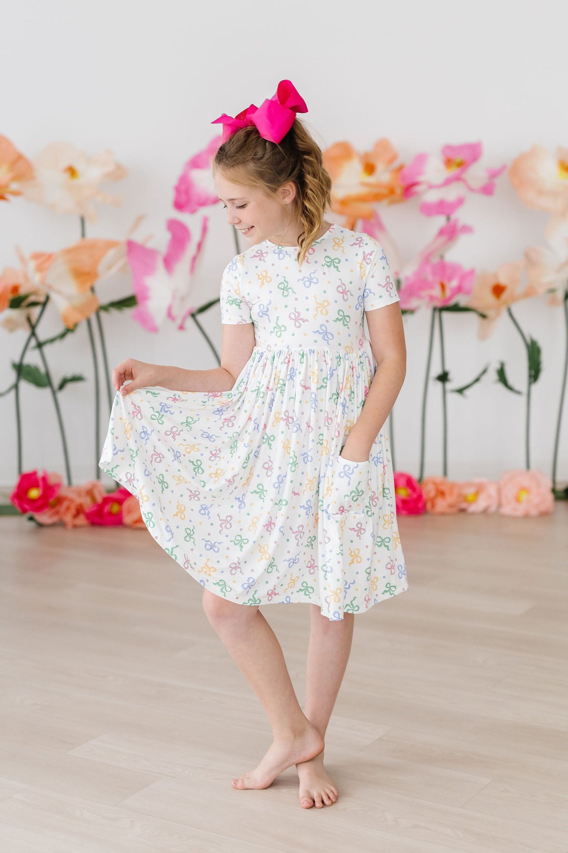SALE Tied in Love S/S Pocket Twirl Dress by Mila & Rose ®
