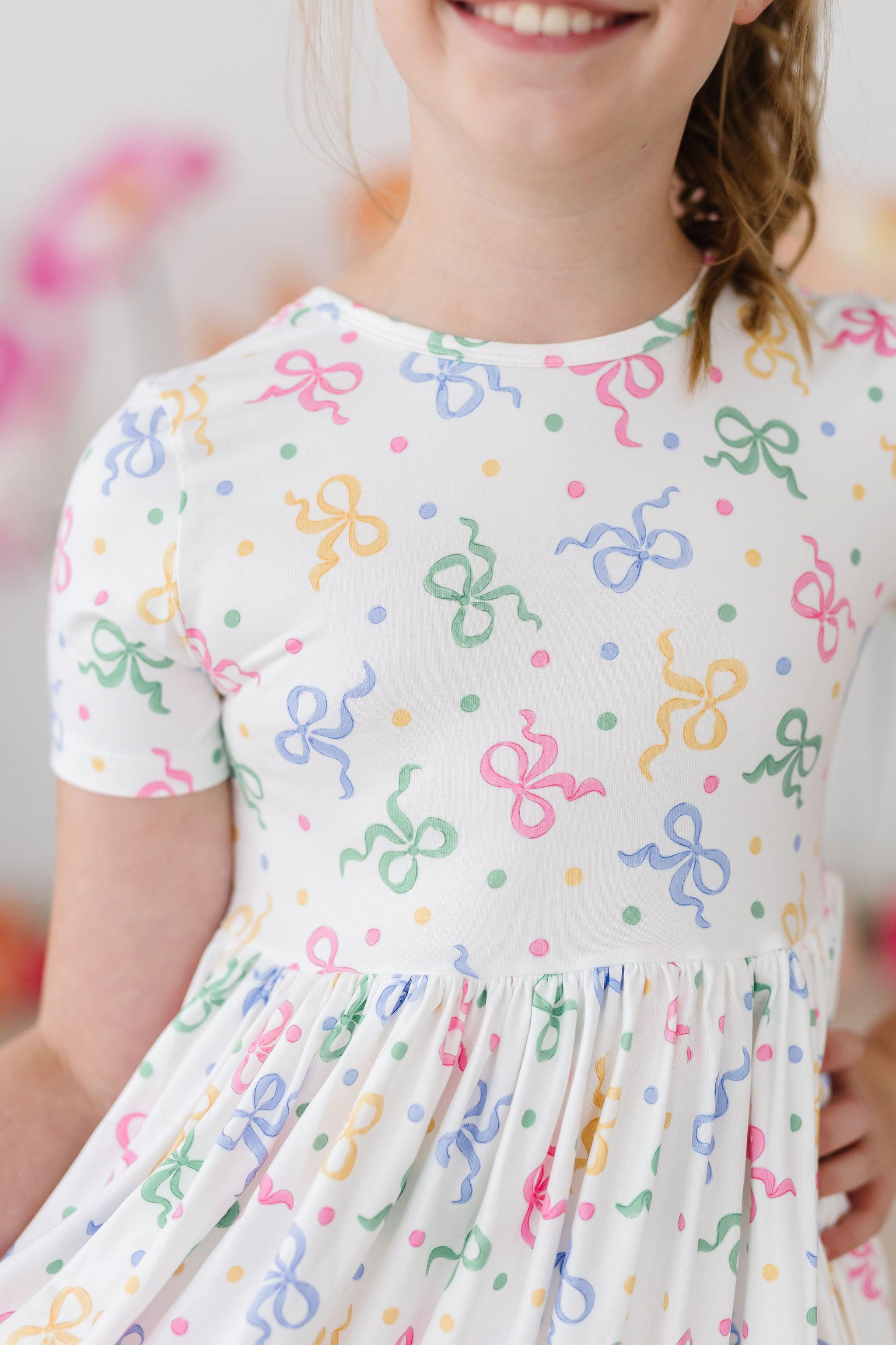 SALE Tied in Love S/S Pocket Twirl Dress by Mila & Rose ®