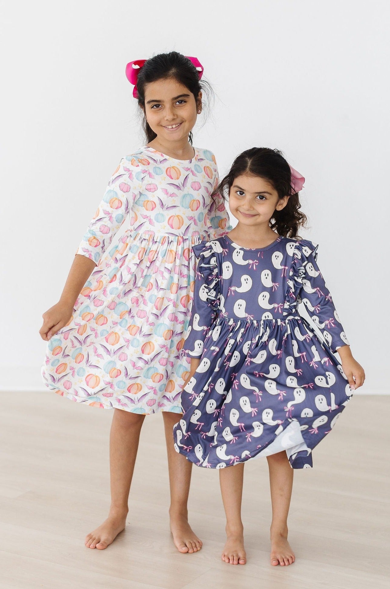 SALE Tied with a Boo 3/4 Ruffle Twirl Dress by Mila & Rose ®