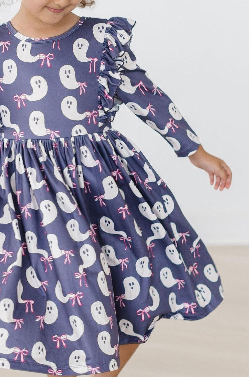 SALE Tied with a Boo 3/4 Ruffle Twirl Dress by Mila & Rose ®