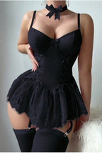 Lace Skirted Babydoll Set by 3wishes.com