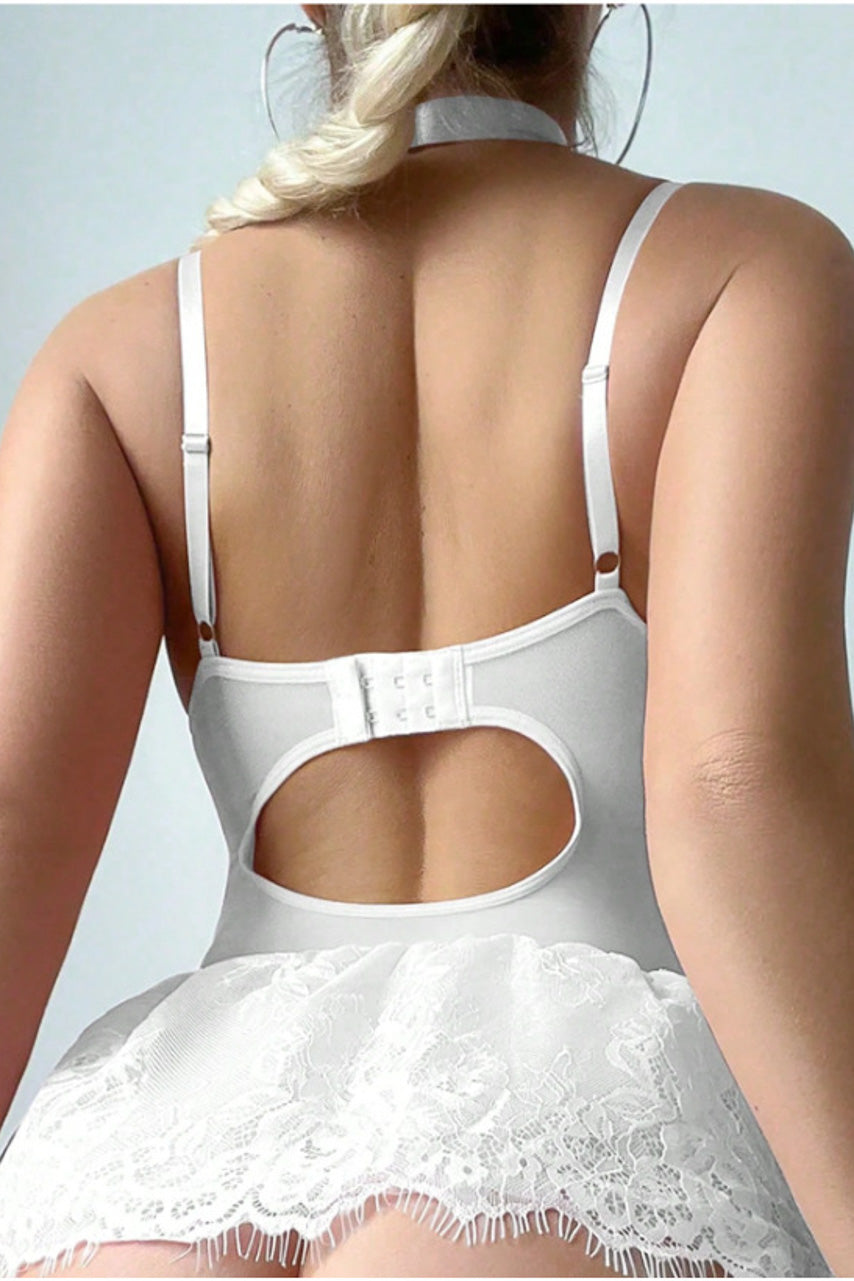 Lace Skirted Babydoll Set by 3wishes.com