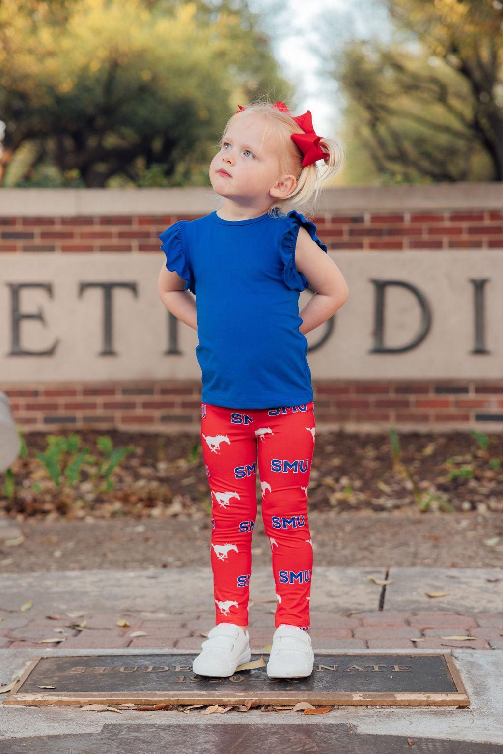 SMU Red Mustang Leggings by Mila & Rose ®