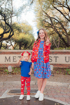SMU Red Mustang Leggings by Mila & Rose ®