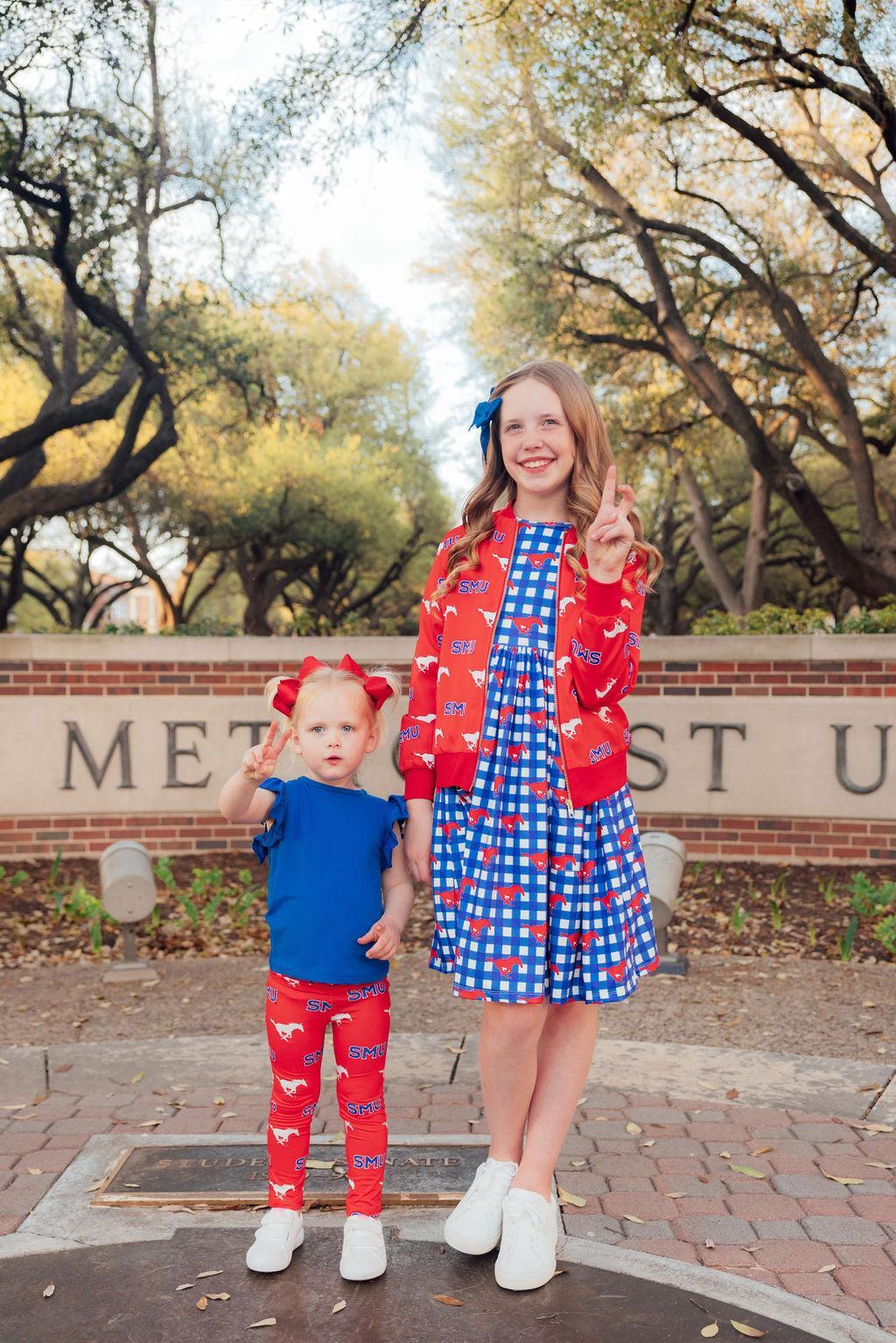 SMU Red Mustang Leggings by Mila & Rose ®