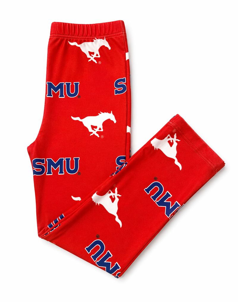 SMU Red Mustang Leggings by Mila & Rose ®
