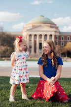 SMU Red Mustang Ruffle Twirl Skort by Mila & Rose ®