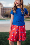 SMU Red Mustang Ruffle Twirl Skort by Mila & Rose ®