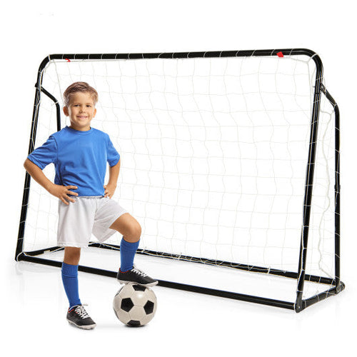 2-in-1 Kids Soccer Rebounder and Soccer Goal with Adjustable Height-Black by LuxuryLifeWay Online Store