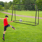2-in-1 Kids Soccer Rebounder and Soccer Goal with Adjustable Height-Black by LuxuryLifeWay Online Store