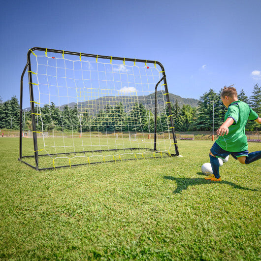 2-in-1 Kids Soccer Rebounder and Soccer Goal with Adjustable Height-Black by LuxuryLifeWay Online Store
