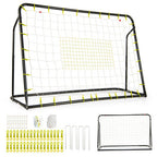 2-in-1 Kids Soccer Rebounder and Soccer Goal with Adjustable Height-Black by LuxuryLifeWay Online Store