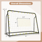 2-in-1 Kids Soccer Rebounder and Soccer Goal with Adjustable Height-Black by LuxuryLifeWay Online Store